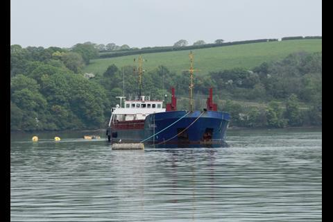 'Sea Breeze' safely moored in the River Fal (Photo: Graeme Ewens)